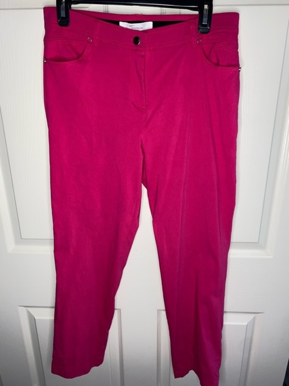 89th & Madison Bright Fuchsia Pink Cropped Ponte Pants
